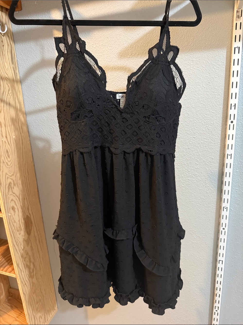 Rue21 Black Lace Overlay Top